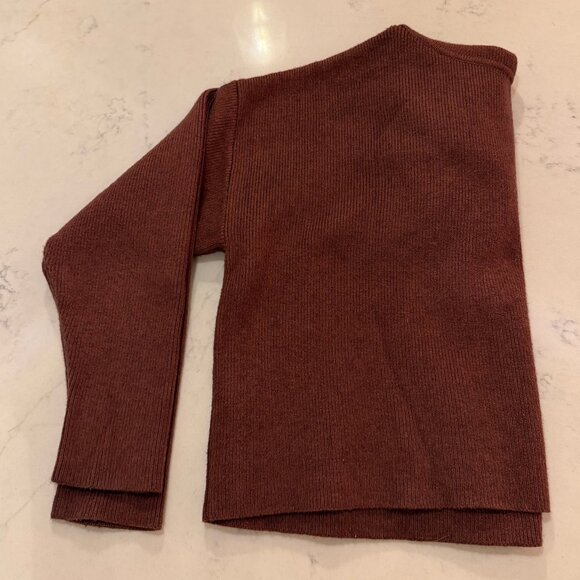 Lulus Let's Cuddle Brown Cowl Neck Sweater - Size S - Picture 5 of 7